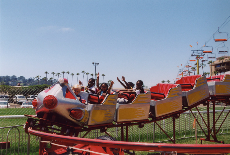 Mari goes on a rollar coaster!
