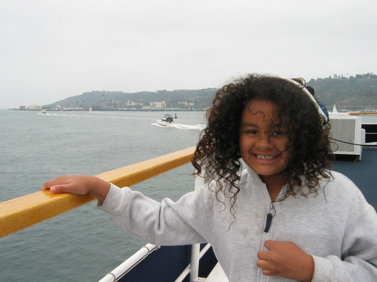 Mari has a great time on the harbor cruise!