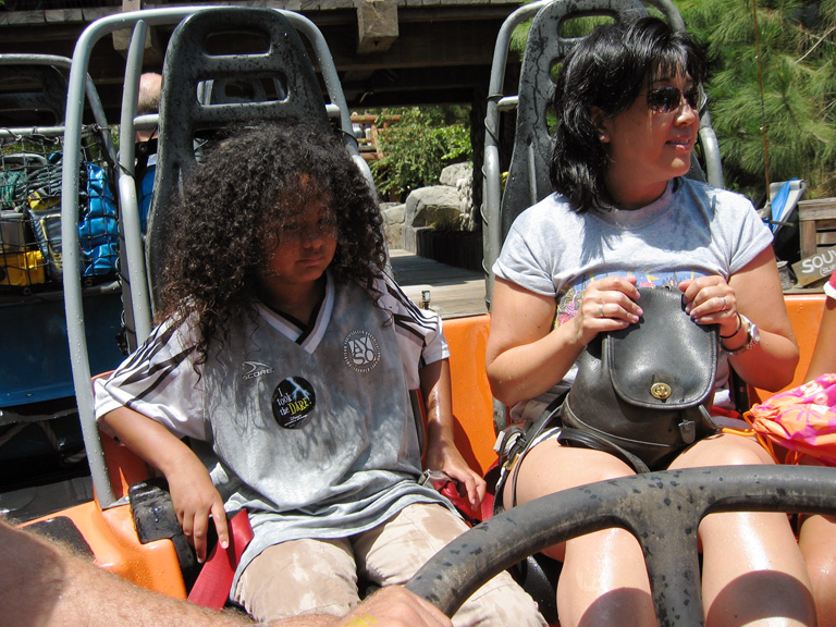 Mari gets soaked on the Grizzly River Run!
