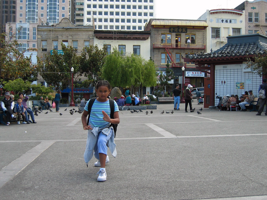 Mari plays in the Chinese playground!