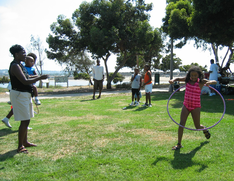 The hula hoop contest starts!