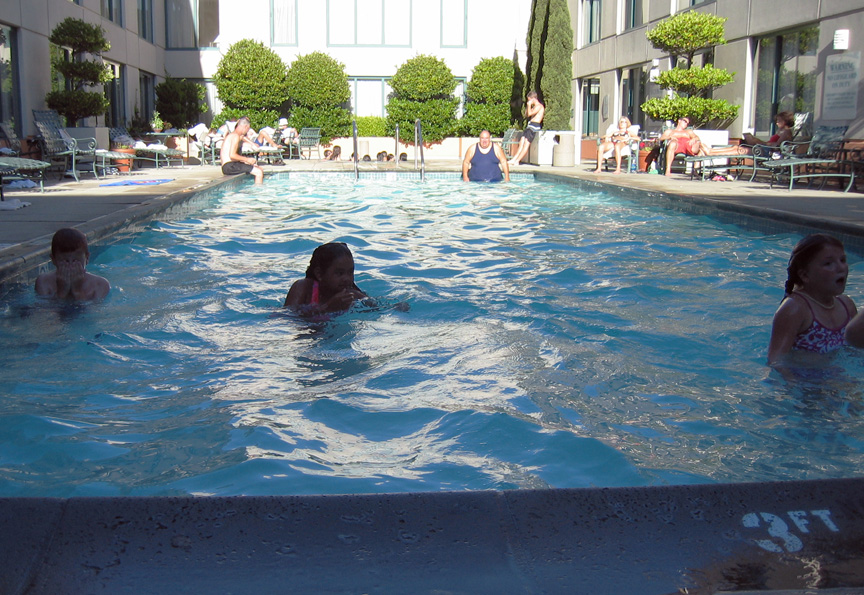 The pool at the Hyatt!