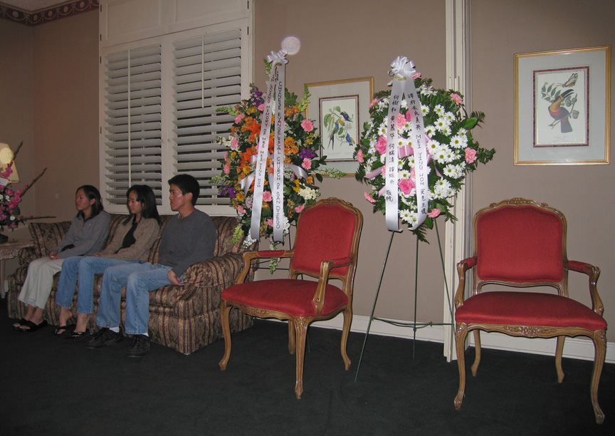 The viewing for Mei Ying Hom at Greenwood Mortuary.