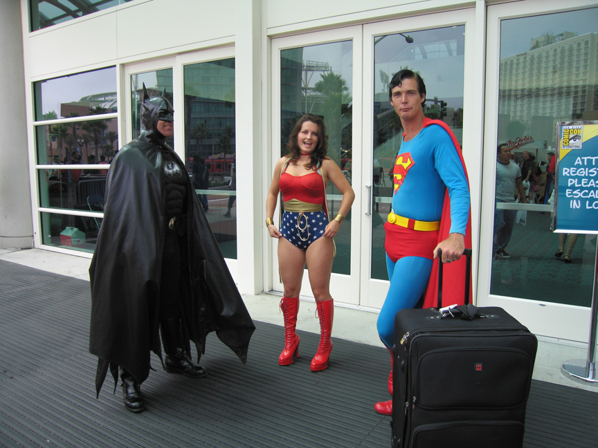 Batman, Wonder Woman, and Superman visit Comic Con!
