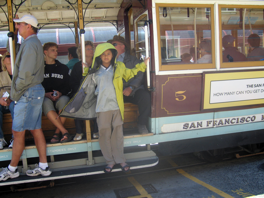 Mari loves riding cable cars!