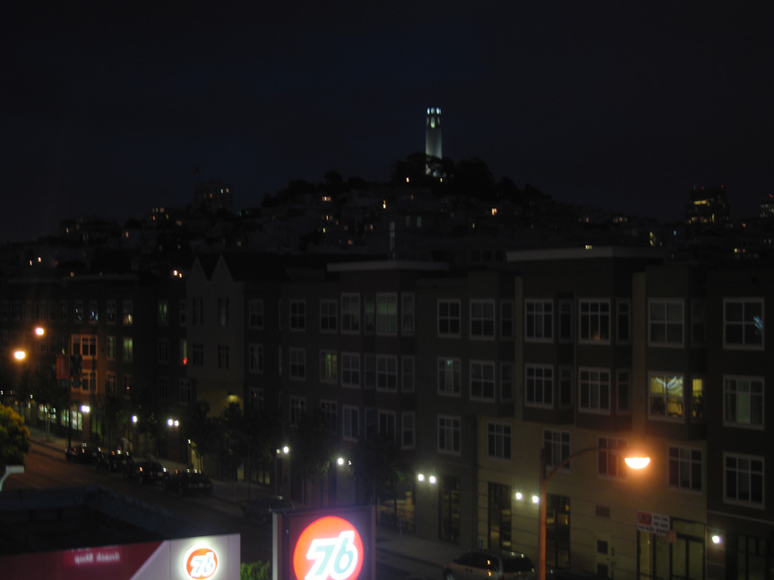 Coit Tower at night!